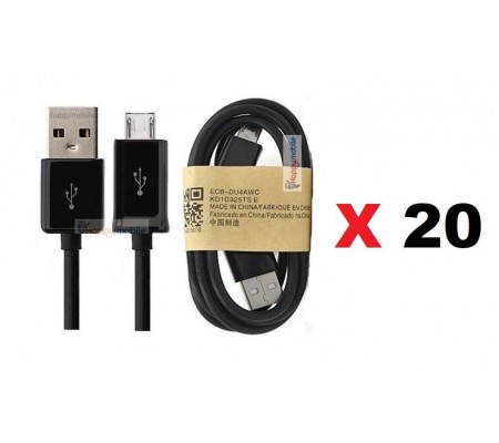 20 X MICRO USB CABLE Samsung Data + Charge 80cm bulk 20pcs lot Black