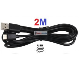Type C Car Charger + 2M Cable 5V-2A 9V-2A Black usb c usb 3.0 type-c
