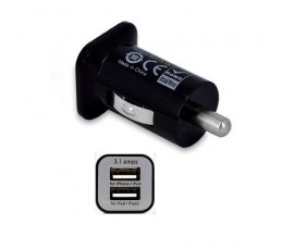 USB Car Charger for iPad iPhone iPod GPS/MP3/Gaming + Mobile Phones 5V-2.1A + 1A 10W