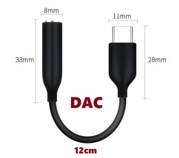 Type C To 3.5mm Audio AUX Adapter Cable DAC Samsung S23 S22 S21 S20 S10 S9
