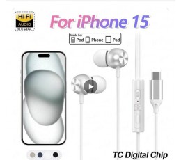 Earphones DAC Type-C S24 S23 S22 S21 S20 Ultra Plus Samsung iPhone 15 iPad 10 Macbook