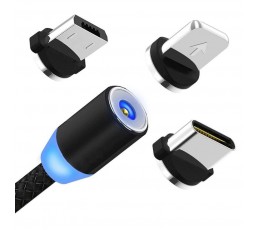 3-in-1 Magnetic Cable Type-C Micro Usb Lightning 2 meter S9 S10 S20 FE 2M 2.4A
