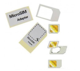 Micro SIM Card Cutting Template + 1 Adaptor Convert MINI-Sim-Card to MICRO-Sim