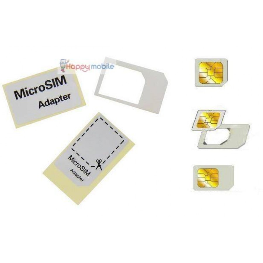 Micro SIM Card Cutting Template + 25 Adaptor Convert MINI-Sim Within Sim Card Cutter Template