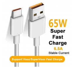 65W 6.5A Super VOOC DART DASH WARP Fast Charger Cable oppo realme