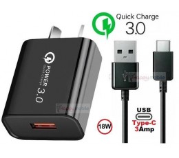 VIVO S1 S6 S7 V17 V19 X50 Y30 Y50 Y70s iQOO QC3.0 USB Wall Charger +Type-C Cable