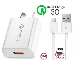 Genuine POWER Wall Charger + Type-C Cable USB-C Samsung S8 S9 S10 S20 S21 S22 S23 S24 plus ultra fe