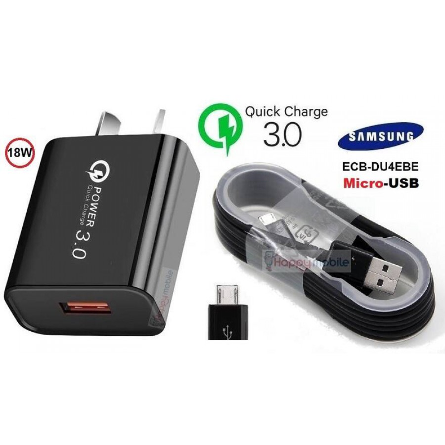 Samsung A01 A02 A03 A10 A10S A11 M10 J1 J2 J3 J5 J6 J7 A3 A5 A6 S4 S5 S7 Wall Charger +Micro Usb Cable